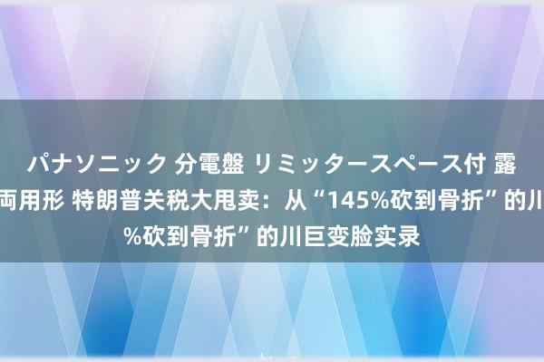 パナソニック 分電盤 リミッタースペース付 露出・半埋込両用形 特朗普关税大甩卖：从“145%砍到骨折”的川巨变脸实录