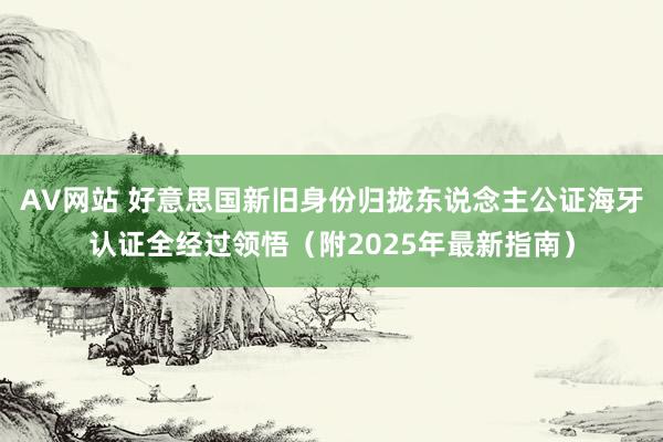 AV网站 好意思国新旧身份归拢东说念主公证海牙认证全经过领悟（附2025年最新指南）