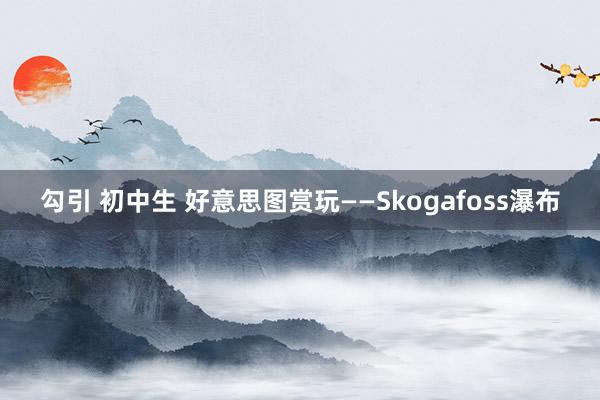 勾引 初中生 好意思图赏玩——Skogafoss瀑布